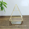 Decorazione per terrari in vetro a forma di piramide pentaedrica